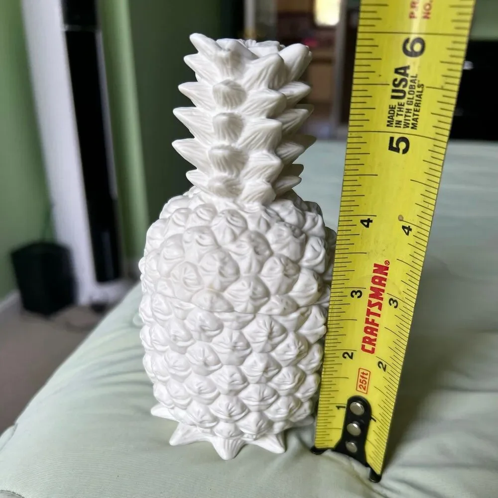 VTG White Pineapple Partylite Unique Tealight Candle Holder Accent Display - Picture 7 of 8